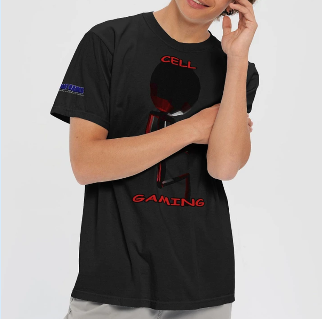 cell gaming t shirt front